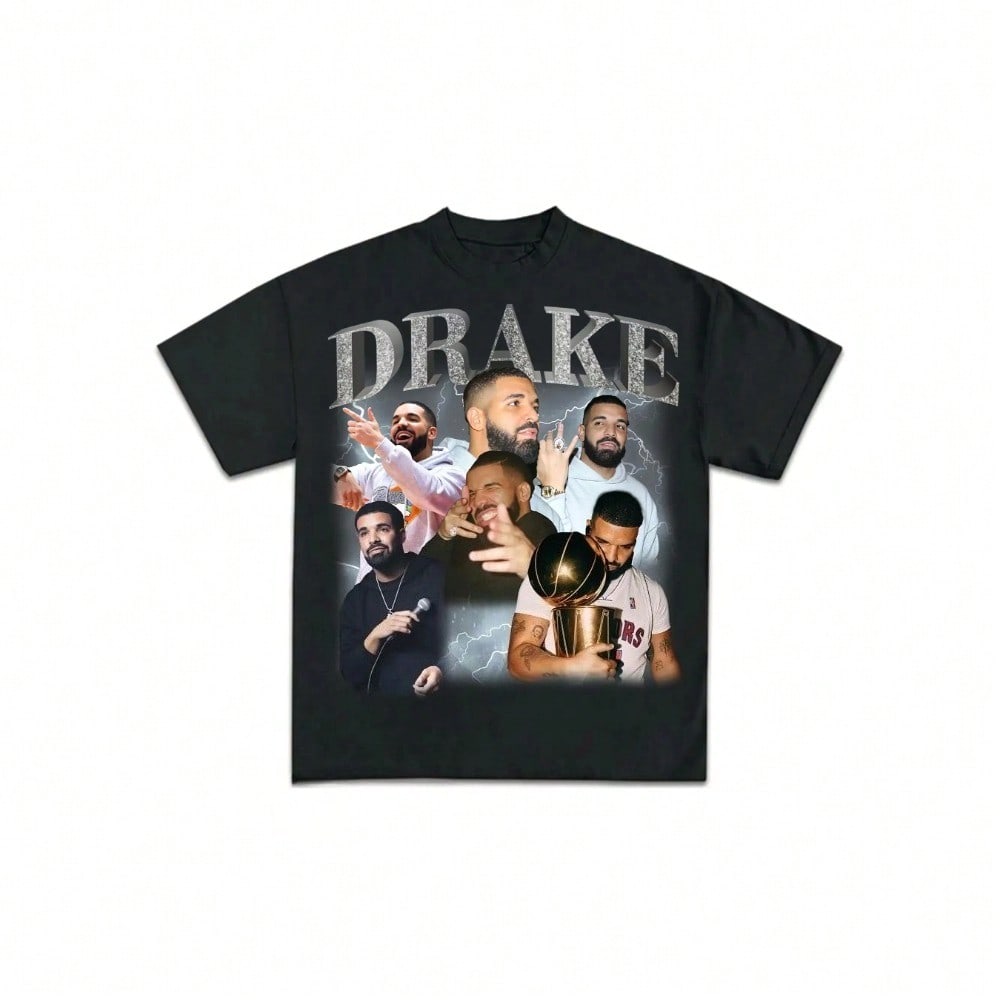 Drake Search & Rescue Muster Print T-Shirt Oversized Y2k Herren Damen Kurzarm Schwer 100% Baumwolle Hohe Qualität Damenbekleidung Sommerkleidung
