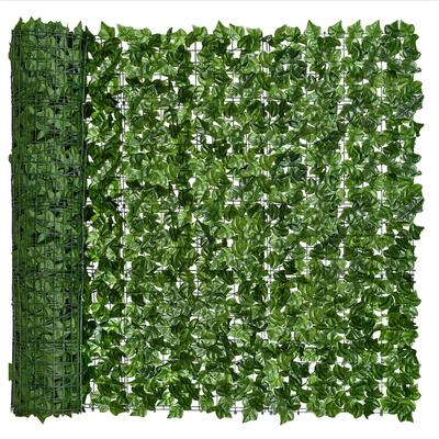 50X200 cm Siepe di edera artificiale Pannelli di recinzione a foglia verde Schermata per recinzione privacy finta per la decorazione del balcone del giardino esterno della casa 1X3 m