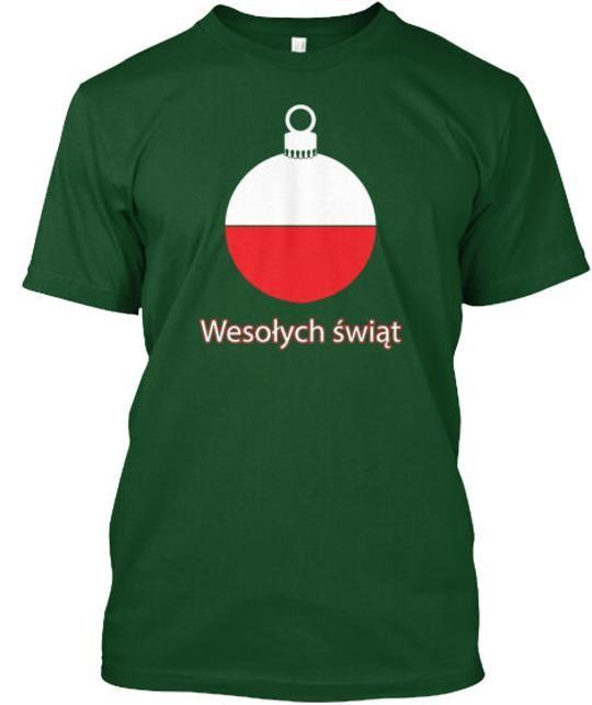 

Polish Ornament Wesolych Swiat T-Shirt Made in the USA Size S to 5XL Unisex T-Shirt XXXXL
