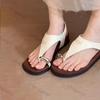 Fashion Womens Luxury Sandals 2025 Summer New Clip Toe Non Slip Comfortable Vintage Roman Wedge Shoes Fashion Buckle Strap Casual Shoes
