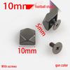 10MM Octagonal Football Studs: Polygonal Decorative Rivets & Bottom Protective Feet for Bags
