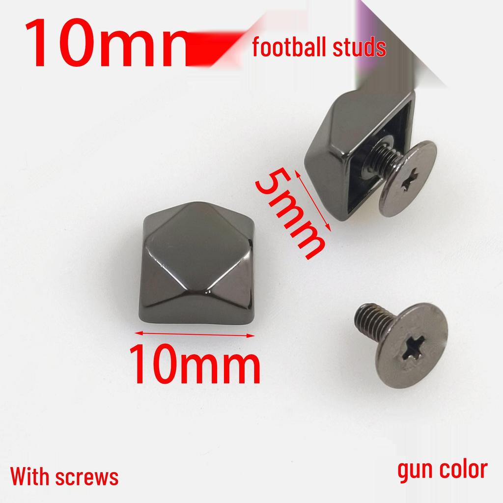 10MM Octagonal Football Studs: Polygonal Decorative Rivets & Bottom Protective Feet for Bags