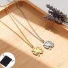 Customized Name Text Lucky Clover Necklace Stainless Steel Fashion Clover Clavicle Chain Lucky Valentine's Day Gift
