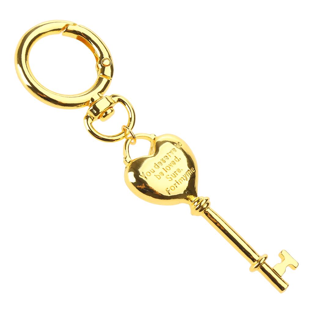 Fashionable Couple Keychain Personalized Heart Lock Pendant Keyring Jewelry for Fashion Enthusiasts Elegant Bag Charm