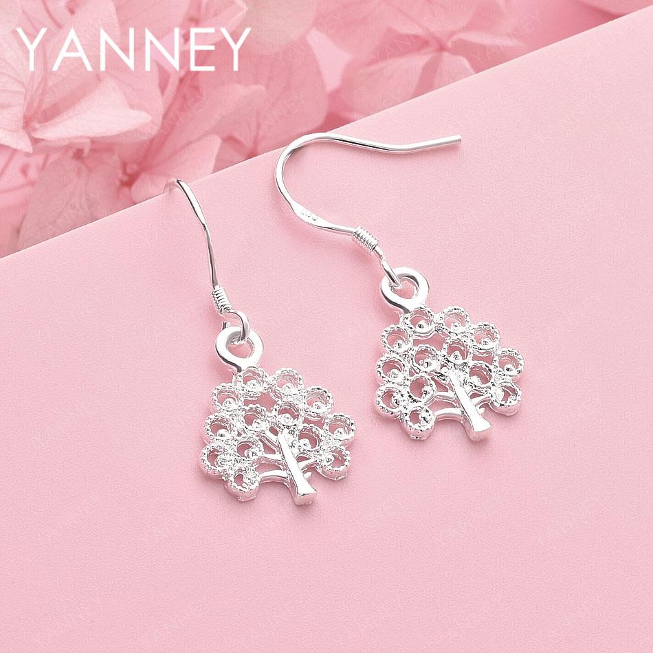 

Luxurious 925 Sterling Silver Exquisite Tree Women s Earrings Fashion Wedding Jewelry Accessories Party Gifts
