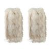 Fuzzy Leg Warmers Women Retro Shaggy Leg Warmers Winter Faux Fur Plush Calf Warmers Furry Shoe Cuff Covers for Dating Party Street Wear