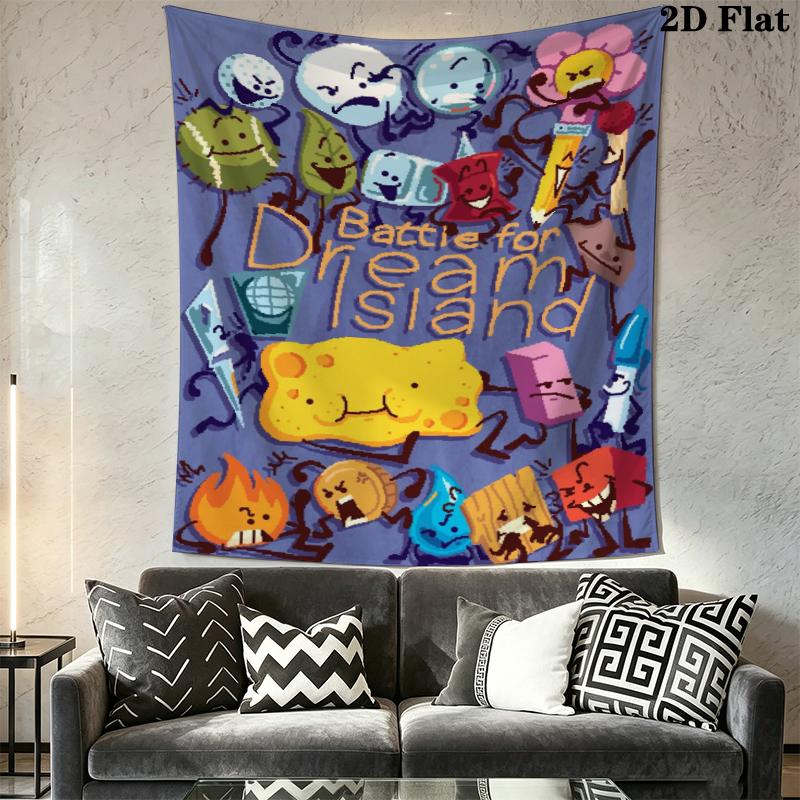 BFDI Wandteppich Ästhetisches Wandbehang Gedruckter Stoffdecke Dekorative Wandteppiche für Schlafzimmer Wohnzimmer Heimdekoration
