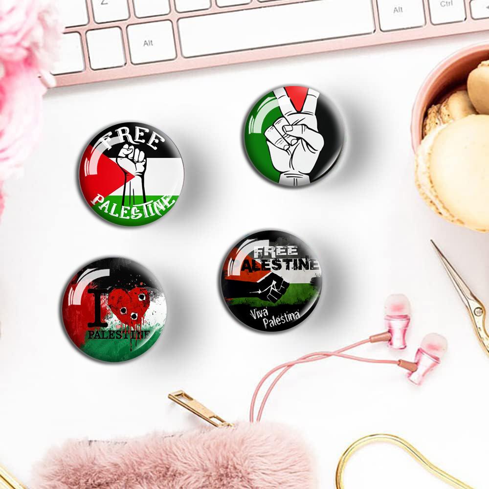 Palestine Flag Fridge Magnet, Time Gem Soft Magnetic Whiteboard Decorative 30mm