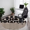 1pc Black and white Abstract Pattern Office Round Area Rug,  Mat Suitable For Office, Under Office Chairs Bedroom Living Room Home Decor, Room Deco