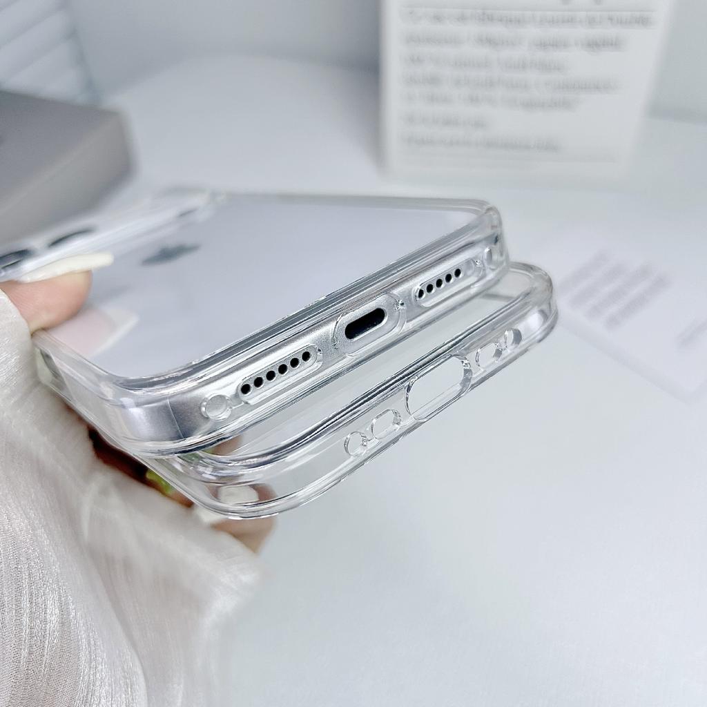 DIY Glue Suitable for IPhone 17 Transparent Protective Cover 15Pro Simple for IPhone 16 Groove Material Mobile Phone Case