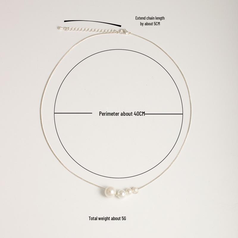 

2024 Summer Elegant Gradient Pearl Necklace - Light Luxury & Versatile