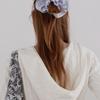 voor Pearl Satin Scrunchie_Large_Silver Blue