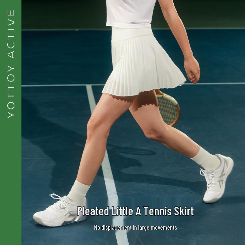 Yottoy Women s Pleated 2-in-1 Tennis Skirt S