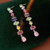 Colorful Zircon Necklace Bracelet Eariings Zircon Fashion Jewelry Accessory  Evening Dinner
