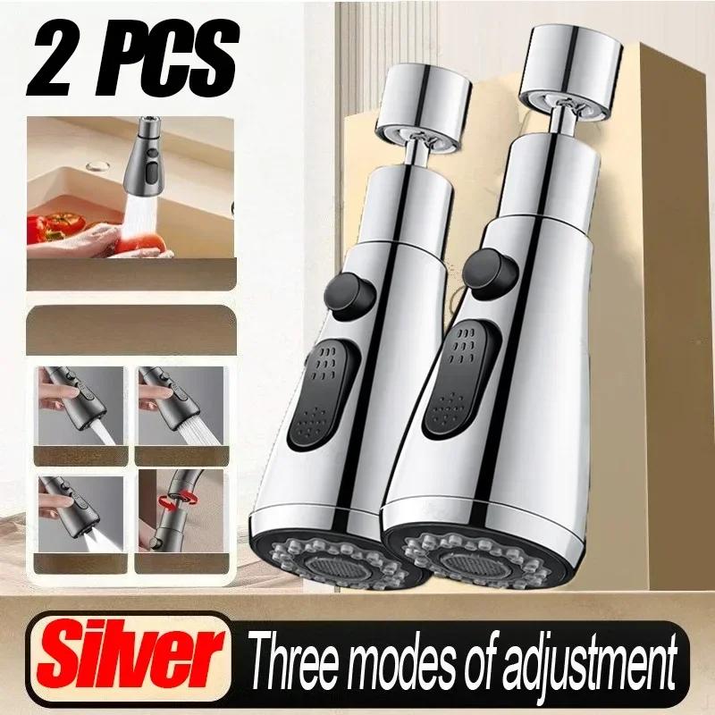 1 pezzo Estensore per Rubinetto Lega Metallica, Tre Modalità, Risparmio Idrico Testa Doccia Estesa Filtro Spray Estensore per Rubinetto Cucina