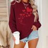 Women's Casual Red Heart Hoodie - Autumn/Winter Collection