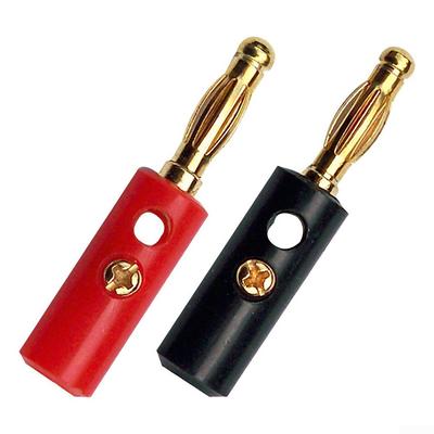 Zuverlässiger vergoldeter 4mm Stecker für Verstärker und Lautsprecher