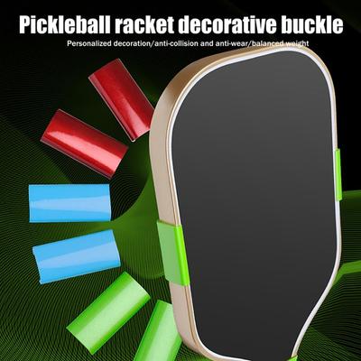 Fit for 16mm Pickleball Paddle Edge Protector Decorative Shock Absorption Edge Protector Clips Colorful Weighted Blocks