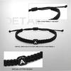 Square 26 Letter Beaded Bracelet - Couple's Style - Initial Handmade Weaving - Adjustable Extension Cord