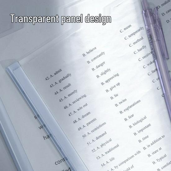 Deli A4 Rod Clip Transparent Folder, 6mm - Office & Student Use