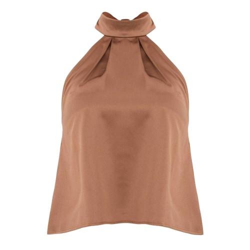 I Saw It First Womens/Ladies Satin Halter Top