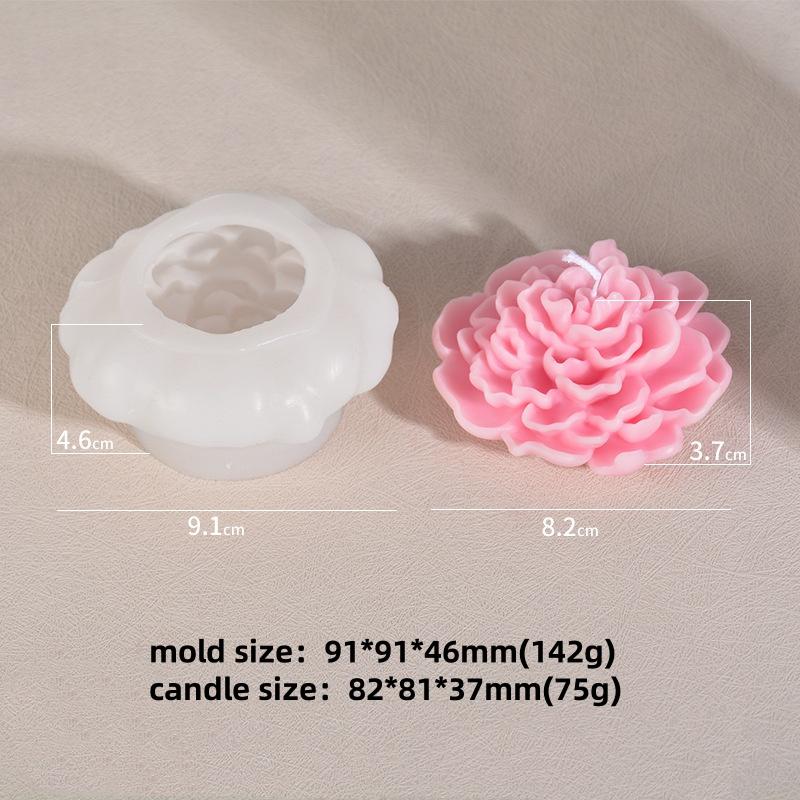 DIY Lotus Aromatherapy Candle Silicone Molds Manual Simulation Flower Gypsum Soap Resin Mold Chocolate Candy Cake Baking Tool