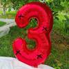 40 Inch Black Bow Decorated Red Digital Balloons 0-9 Numbers DIY Bow for Birthdays, Anniversaries, and New Year Decorations