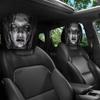 2Pcs Polyester Car Headrest Covers Halloween Horror Artwork, Decorative Covers Vehicle Headrests Protector for Interior Styling