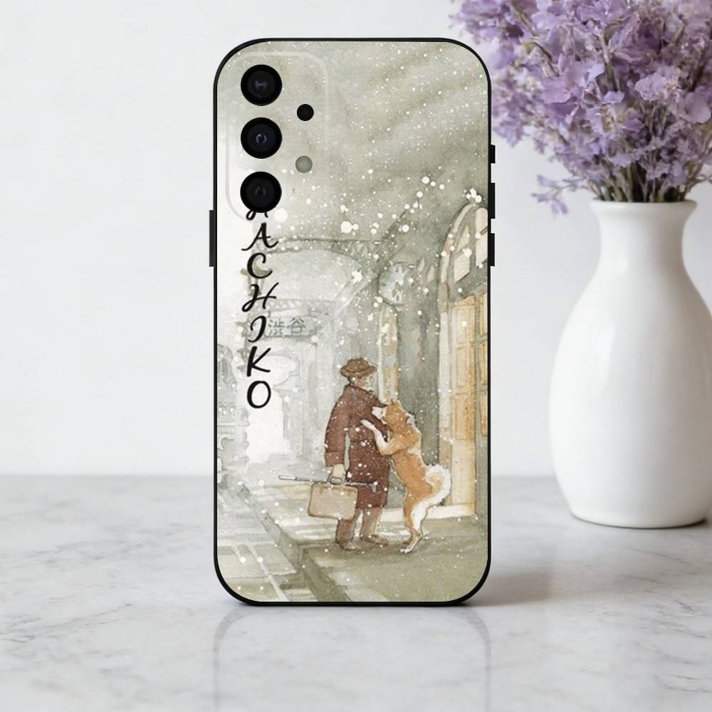 H-Hachi A D-Dog's T-Tale Film  phone Case For Samsung Galaxy A73,A72,A71,A70,A53,A52,A51,Others Soft Black Shell