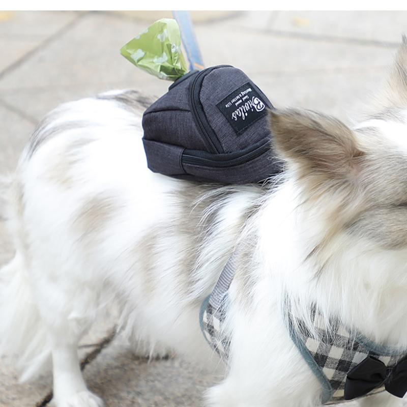 Bolsa Petiscos Cães - Portátil - Cinza - Para Passeio E Treino