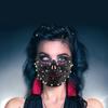 Rhinestones Rivet Mask Masquerade Mask Half Face Mask Halloween Cosplay Accessories for Women Men Masquerade Cosplay