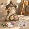 Stoff-Stanznadel-Kunst-Set 3D-Poke-Set, DIY Vogel-Erinnerungs-Laterne, Blumig, Einzigartiges Geburtstagsgeschenk für Sie Und Muster, Basteln für Erwachsene, Tischdekoration für Zuhause