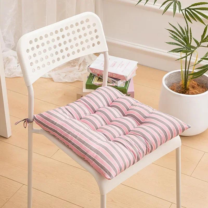 Streifen Karomuster Weiches Kissen Quadratisches Sitzkissen Heimdekoration Außenbereich Garten Terrasse Kissen Sofa Hüftkissen Bürostuhl