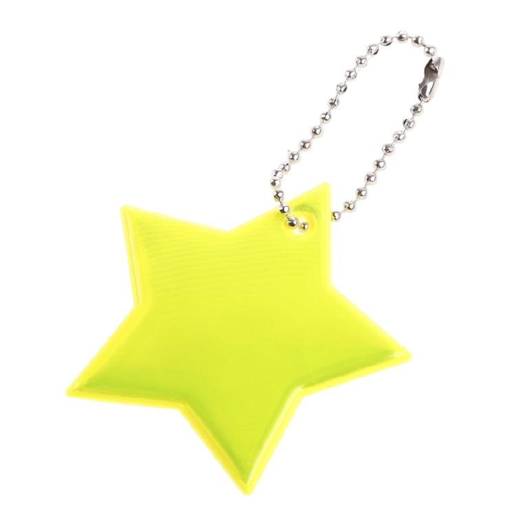 10x Personalized Outdoor Sport Keyrings Reflective Stars Safe Reflector Keychain