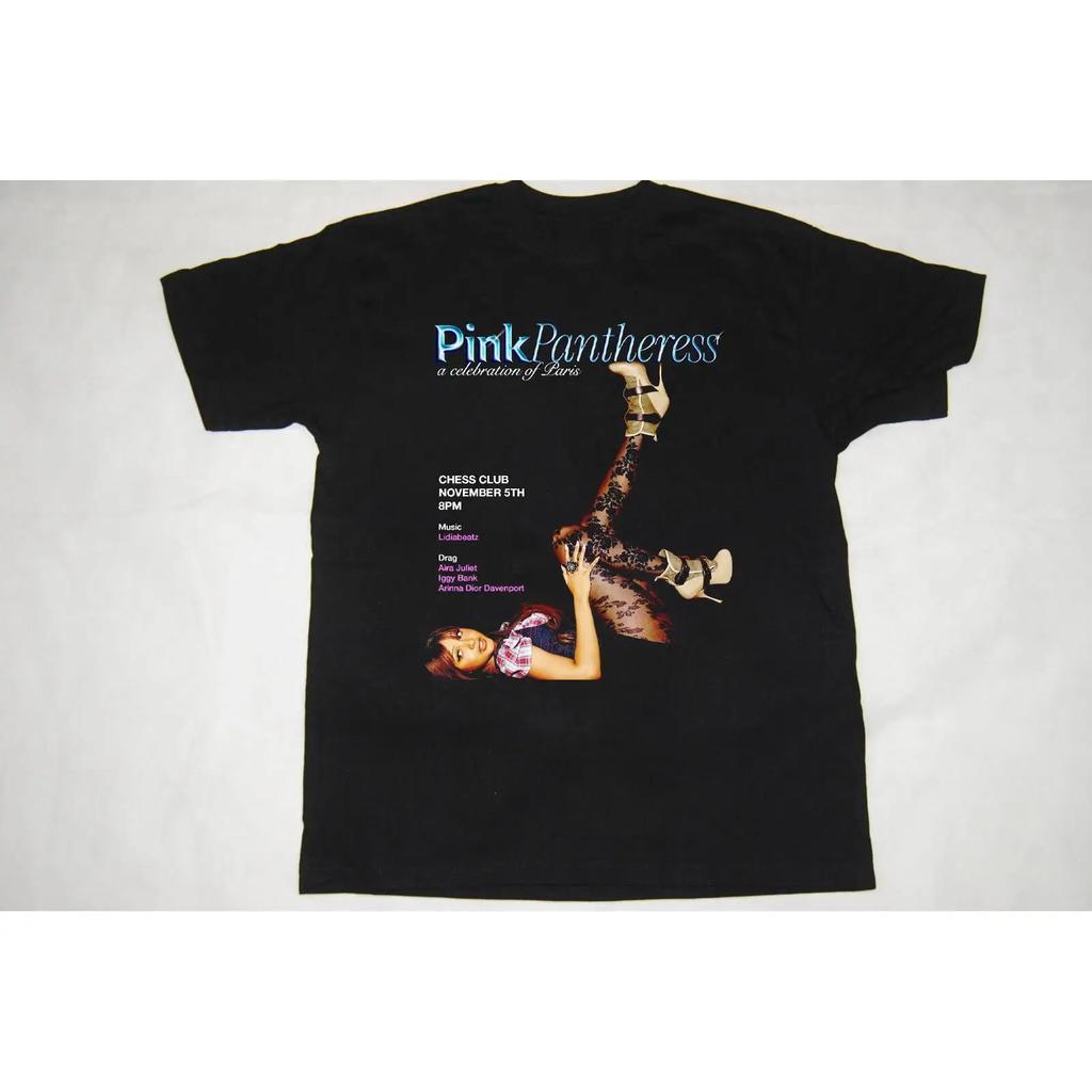 Pinkpantheress Paris Celebration Baumwolle Schwarz T-Shirt S 5xl R112 Vintage Vielseitig Streetwear Grafik Dehnbar Lässig