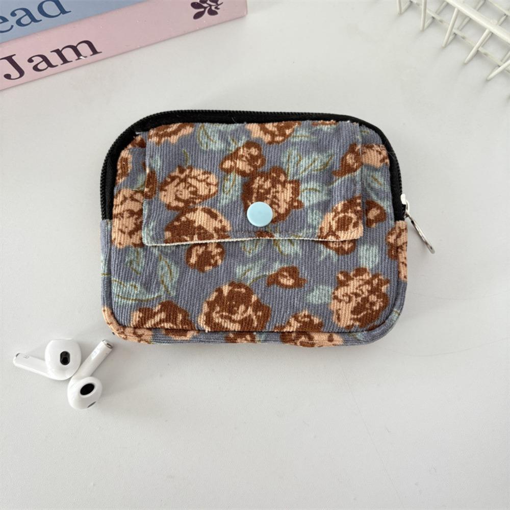 Bow Ethnic Style Coin Purse Polka Dot Small Cosmetic Bag Zipper Pouch Earphone Bag  Travel
