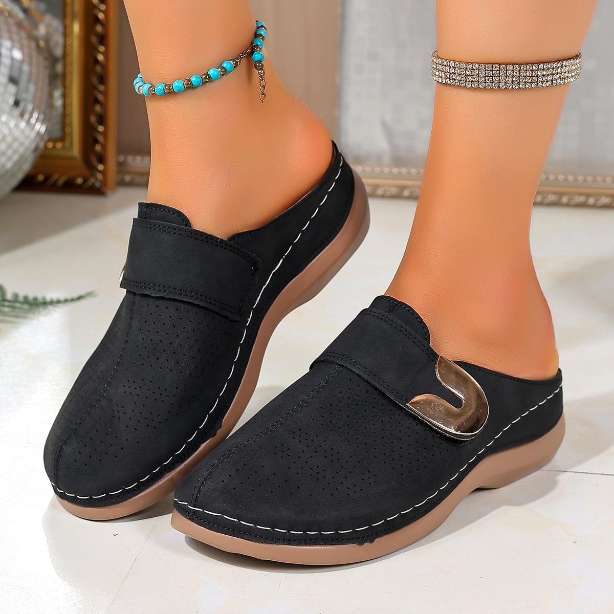 

Модные женские шлепанцы на танкетке, удобные повседневные сандалии в стиле кэжуал, шлепанцы на платформе, модные уличные шлепанцы, роскошные слайды для женщин 36 чёрный