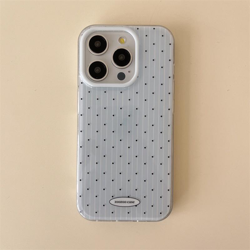 Fresh & Cute Blue Striped Ice Cream Holder for iPhone 15 Pro Max/Apple 14/13/12 Cases
