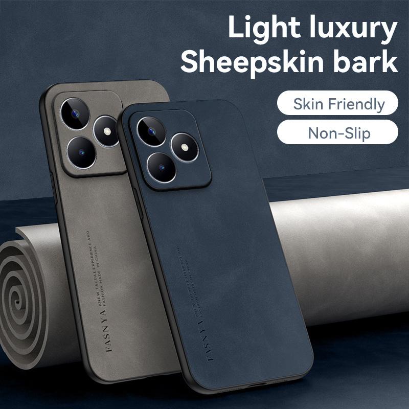 For Oppo Realme C53 Case 6.74''  Luxury Matte Leather Shockproof Phone Case for Opo Appo Realme C53 4G RealmeC53 C 53 Back Cover