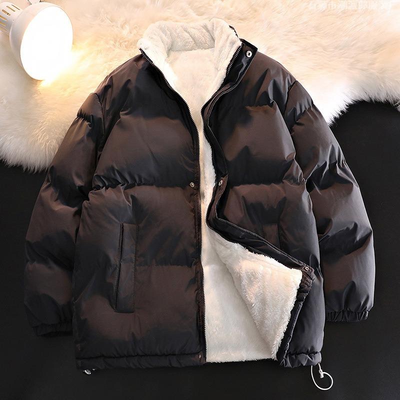 Padded Clothes Men's and Women's Coats Winter New Padded Clothes Trend Fashion Versatile Velvet Thickened Warm Padded Jacket