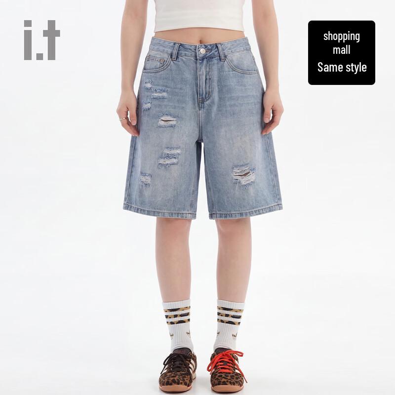 CHOCOOLATE i.t Men s Women s Distressed Denim Shorts 36