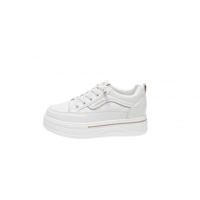 

Thick-soled inner height-increasing women s shoes, real soft leather little white shoes 2025 spring and summer new versatile casual women s sports sho 40