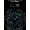 POEDAGAR 1 pz Orologio Sportivo da Uomo, Cronografo Impermeabile, Orologio al Quarzo di Lusso in Acciaio Inossidabile Luminoso con Scatola Regalo