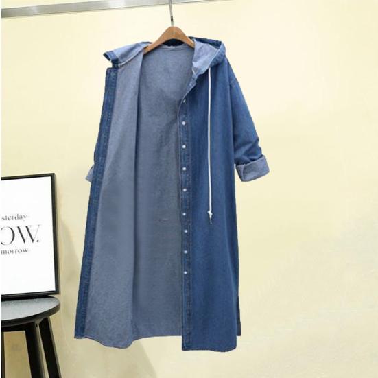 Women Coat Long Cardigan Single-breasted Soft Comfortable Hooded Solid Color Ankle Length Long Sleeve Winter Jacket Winter Clothes