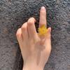 Transparent Resin Acrylic Flower Geometric Fashion Accessories Open Finger Ring Ring Joint Ring