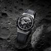 Relógio Q TIMEX x NASA Couro Preto Vintage 40mm TW2Y56800