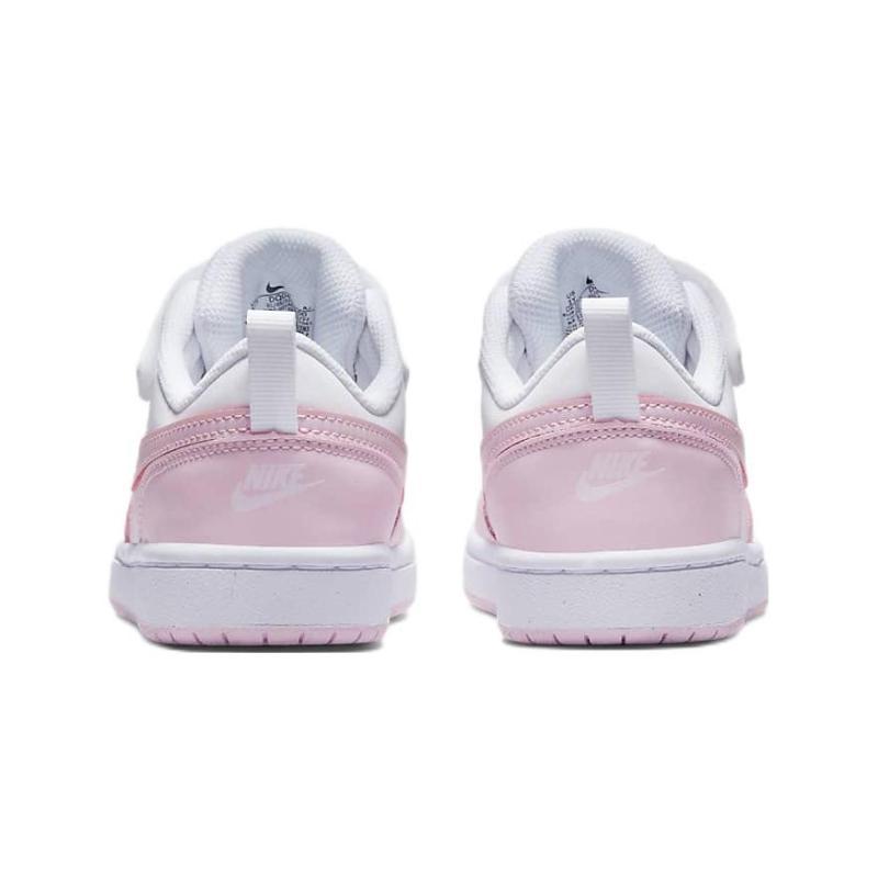 Nike Court Borough Low 2 White Pink Foam PS Sneakers DQ0473-100