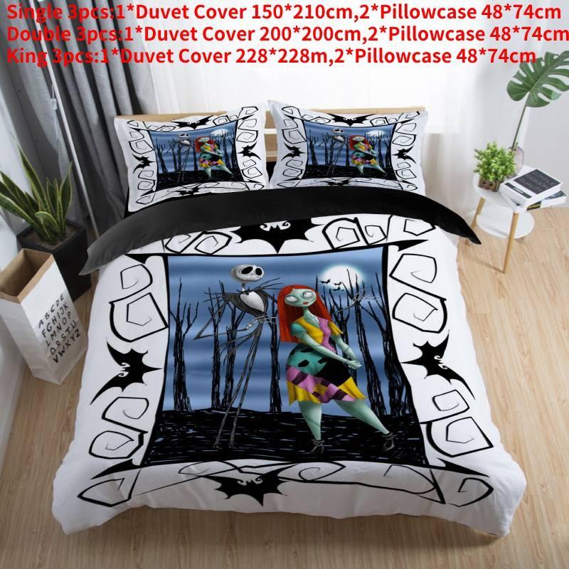 

The Nightmare Before Christmas Single Double Duvet Cover Bedding Pillowcase Set Style B Double