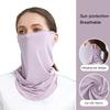 Women UPF50 Sunscreen Mask Outdoor Activities Ice Silk Face & Neck Cover Bandana with Instant Cooling 4-Way Stretch for Cycling