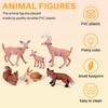 Ahvqevn 6 Pieces Forest Animal Figurines Forest Creatures Figurines Squirrels Deer Rabbits Family Figurines Miniature Toys